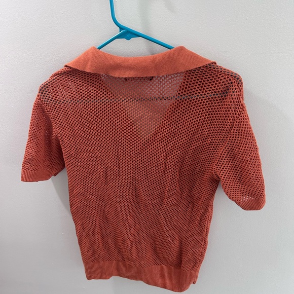 Able, Short sleeve lightweight sweater in rust - Picture 3 of 3
